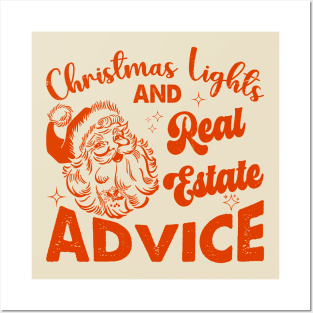 Funny Real Estate Agent Christmas Light Real Estate Advice Posters and Art